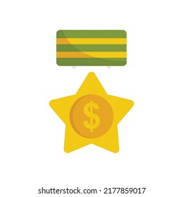 Trade War Medal Icon. Flat Illustration Of Trade War Medal Vector Icon Isolated On White Background