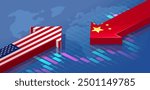 Trade wars between the United States and China.