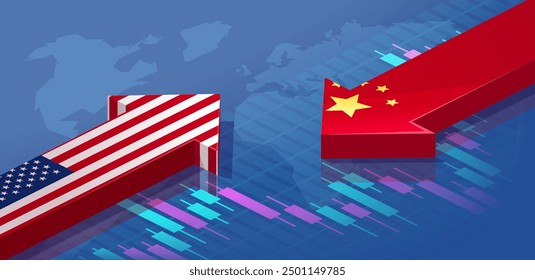 Trade wars between the United States and China.