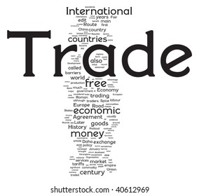 Trade Word Cloud Illustration Graphic Tag Stock Vector (Royalty Free ...