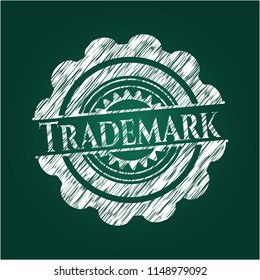 Trademark with chalkboard texture