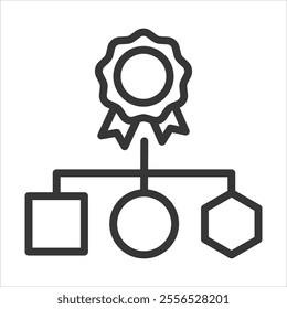 Trademark Classification Outline Icon Vector Illustration