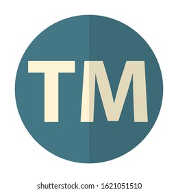 Trademark flat color vector icon