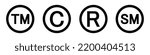 Trademark Icon. Copyright and Registered, Vector Illustration
