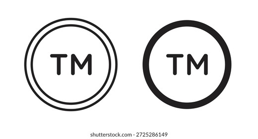 Icono de Marca comercial Vector de carrera plana y delgada. Conjunto de iconos editables