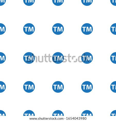 Trademark icon pattern seamless isolated on white background. Editable filled Trademark icon. Trademark icon pattern for web and mobile.