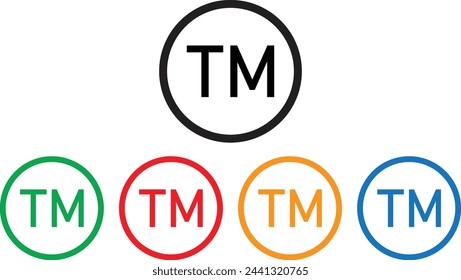 Conjunto de iconos de marca en diferentes colores aislados sobre fondo blanco . Vector