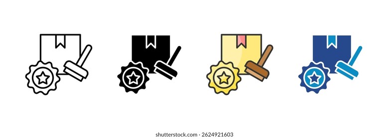 Conjunto de iconos de Marca comercial Colección de estilo múltiple