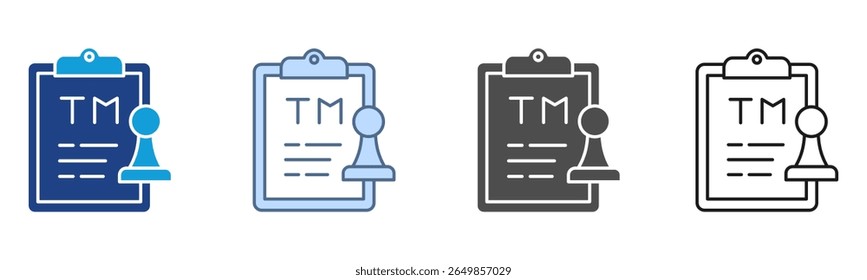 Trademark Icon Set Multiple Style Collection