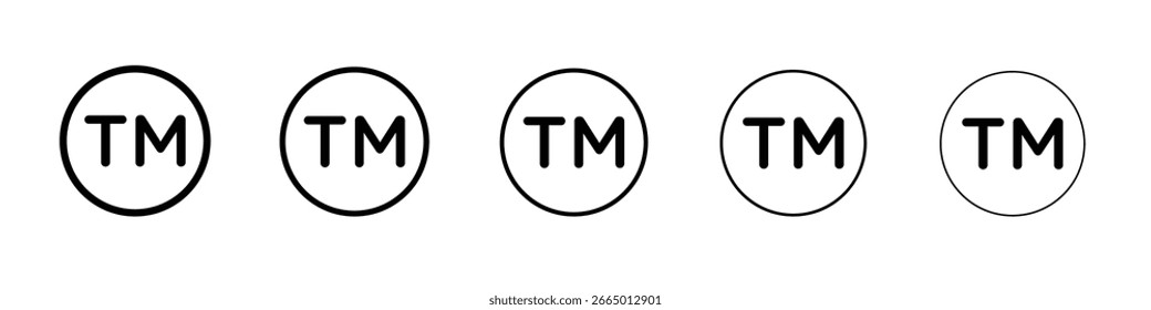 Icono de Marca comercial Concepto de símbolo para Diseño web. icono de Vector de línea simple. ilustración de logotipo.