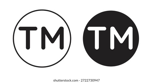 símbolo de icono de Marca comercial. Vector EPS 10. icono de línea y glifo