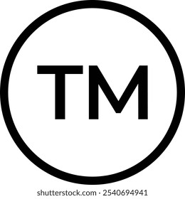 Icono de Marca comercial. Vector de Derechos de autor de símbolo Tm