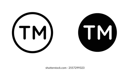 Trademark Icon vector. liner and flat style icons set.