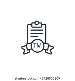 trademark icon. vector.Editable stroke.linear style sign for use web design,logo.Symbol illustration.