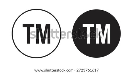 Trademark icons in filled, thin line, outline and strokes