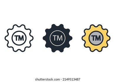 trademark icons  symbol vector elements for infographic web