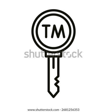 Trademark Key icon line vector