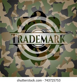 Trademark on camouflage pattern