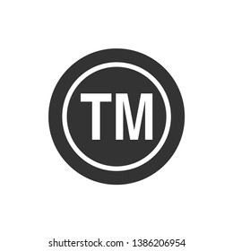 Tm Vector Icon Trademark Symbol Simple Stock Vector (Royalty Free ...