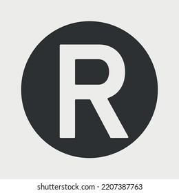 Trademark Registration Icon. Inversion Sign. Vectror Illustration