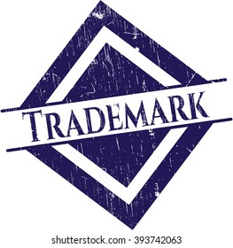 Trademark with rubber seal texture