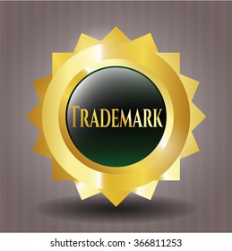 Emblema brillante de marca comercial