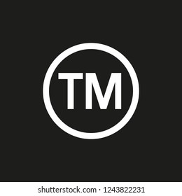 Trademark. Simple vector illustration.