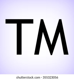 Trademark symbol -  black vector icon