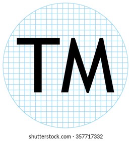 Trademark symbol -  black vector icon