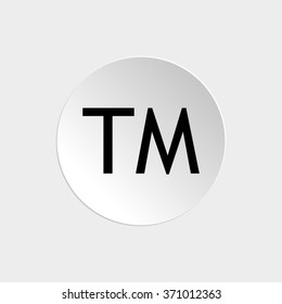 Trademark symbol  - black vector icon