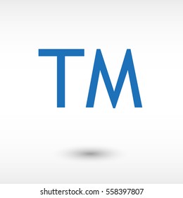 Trademark symbol -  blue vector icon