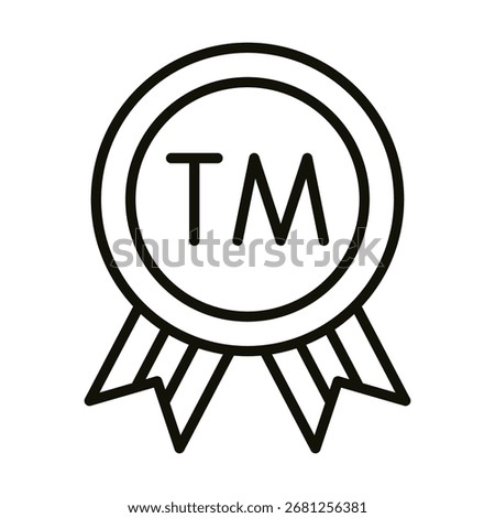 Trademark Symbol icon line vector