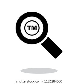 Trademark vector icon, mark symbol. Simple, flat design for web or mobile app