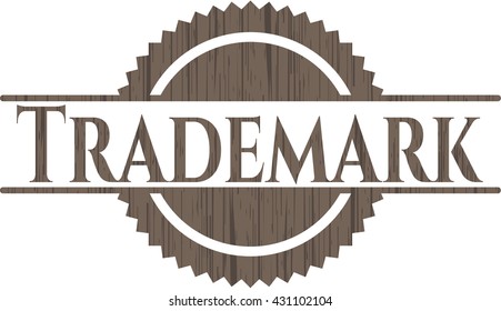 Trademark vintage wood emblem