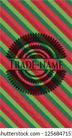 Trade-name christmas emblem background.