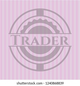 Trader badge with pink background