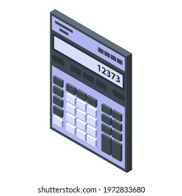 Trader calculator icon. Isometric of trader calculator vector icon for web design isolated on white background