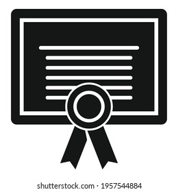 Trader diploma icon. Simple illustration of Trader diploma vector icon for web design isolated on white background