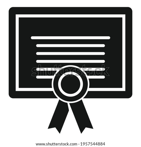 Trader diploma icon. Simple illustration of Trader diploma vector icon for web design isolated on white background