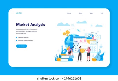 Trader, financial investment web banner or landing page. Buy, sell or loss profits, trader strategy. Idea of money increase and finance growth. Vector illustration in flat style