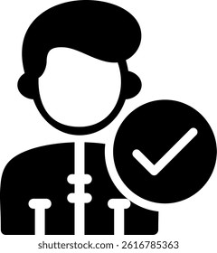 Trader Glyph Vector Icon Design