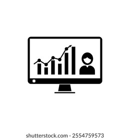 Trader icon. Online Trading. Investment. Entrepreneur. Businessman. Vector icon isolated on white background.