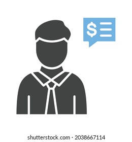 Trader icon vector image. Can also be used for Entrepreneurship. Suitable for mobile apps, web apps and print media.