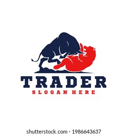 Trader Logo Template, Cool Logo, Simple, Very Easy To Use And Print