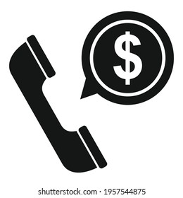 Trader money call icon. Simple illustration of Trader money call vector icon for web design isolated on white background