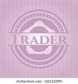 Trader realistic pink emblem
