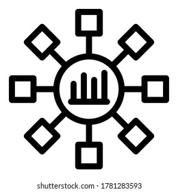 Trader scheme flower icon. Outline trader scheme flower vector icon for web design isolated on white background