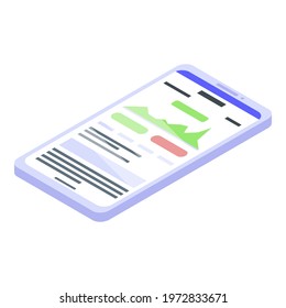 Trader smartphone icon. Isometric of trader smartphone vector icon for web design isolated on white background
