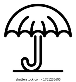 Trader umbrella icon. Outline trader umbrella vector icon for web design isolated on white background