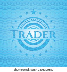 Trader water badge. Vector Illustration. Detailed.